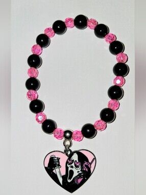⭐️ GHOST FACE BEADED BRACELET